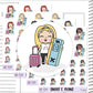 Aleyna Travel Flight Airport  Planner Sticker Sheet (AD139)