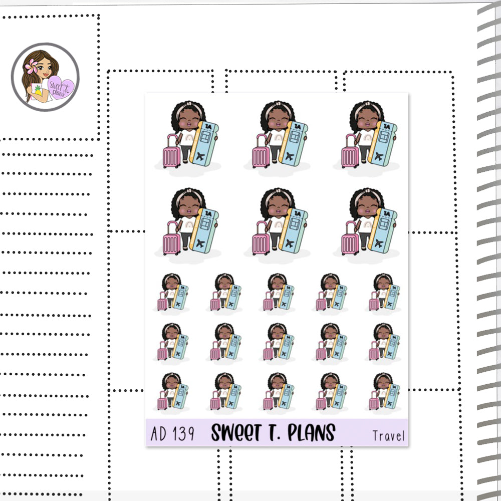 Aleyna Travel Flight Airport  Planner Sticker Sheet (AD139)