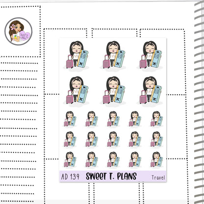 Aleyna Travel Flight Airport  Planner Sticker Sheet (AD139)