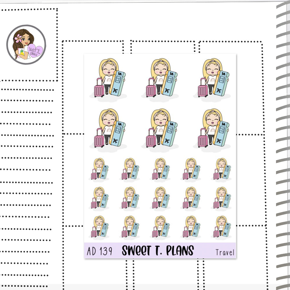 Aleyna Travel Flight Airport  Planner Sticker Sheet (AD139)