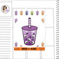 Halloween Boba Drink SmoothiePlanner Sticker Sheet (D 275)