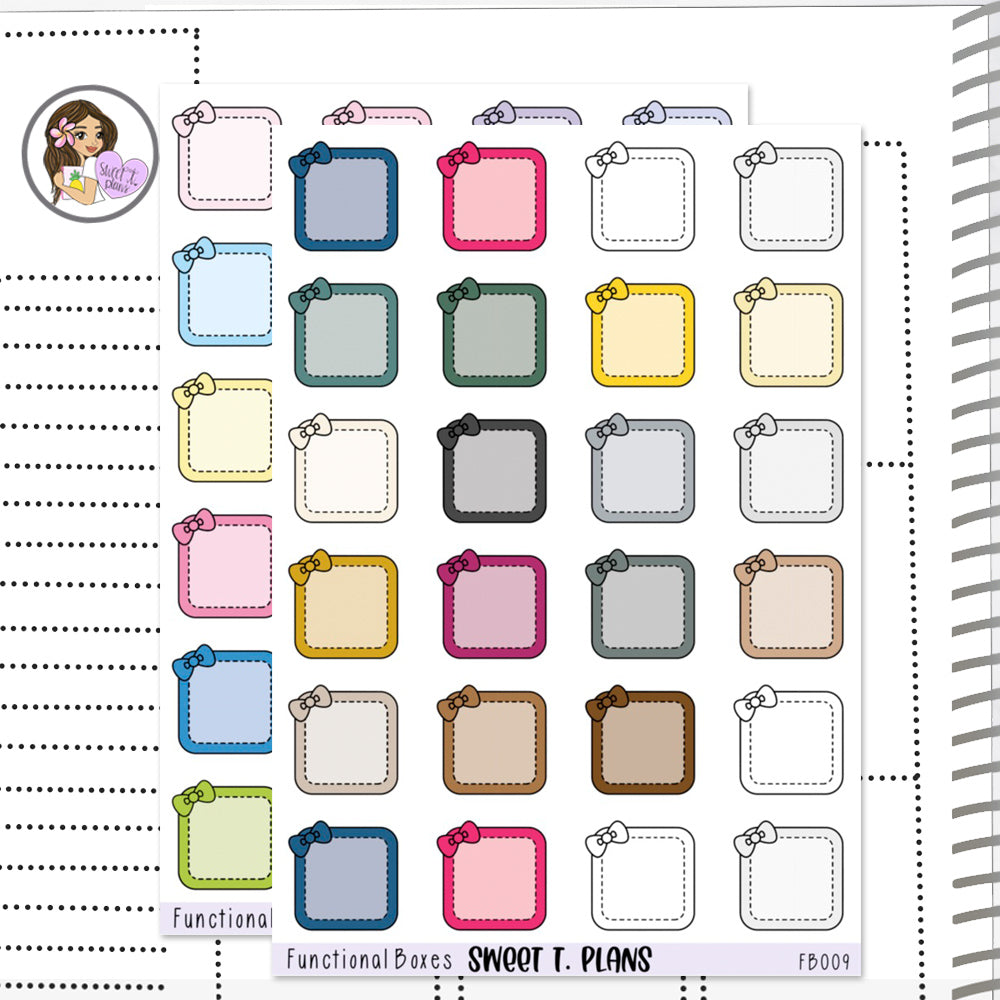 Bow Boxes Small Planner Sticker Sheet
