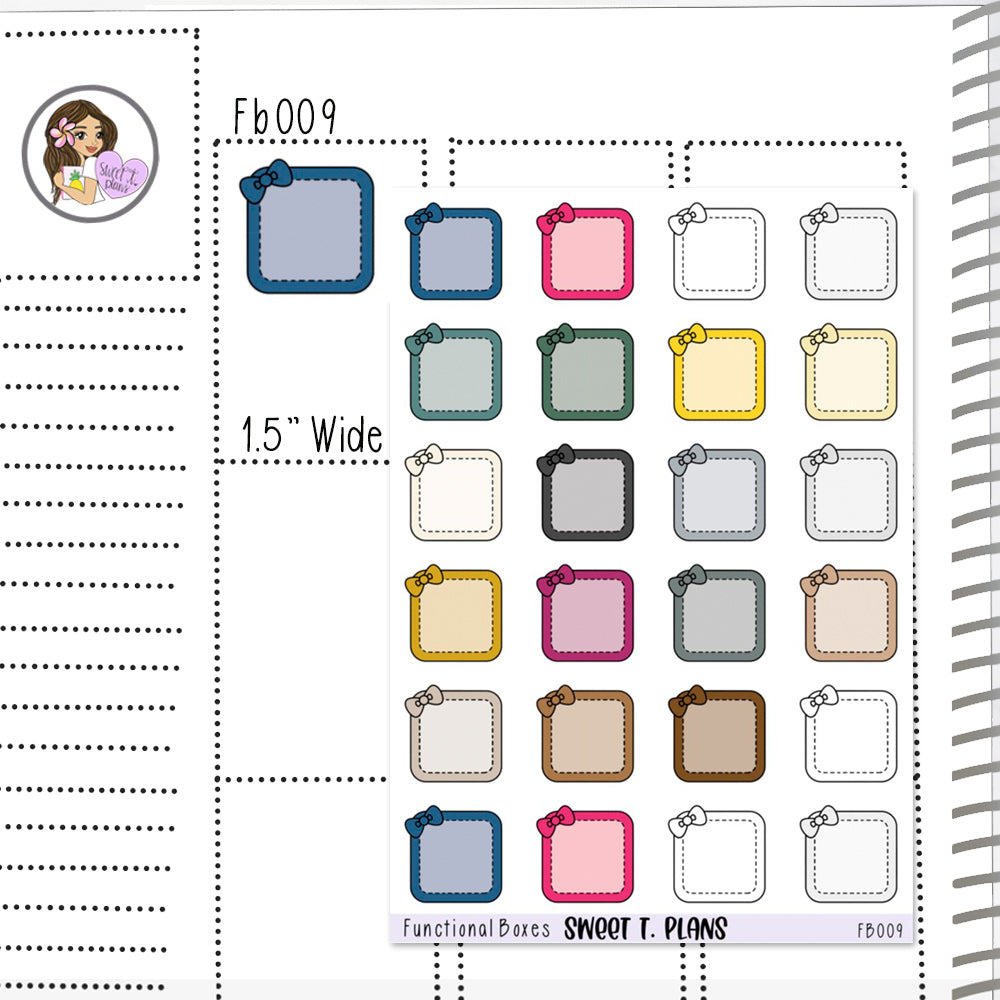 Bow Boxes Small Planner Sticker Sheet