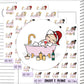 Aleyna Me Time Relax Bath Wine Planner Sticker Sheet (AD141)