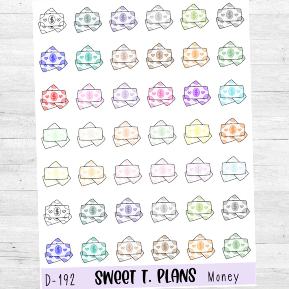 Money Planner Sticker Sheet (D192)