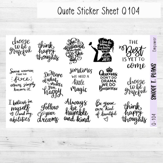 Empower Quotes Planner Sticker Sheet (Q104)