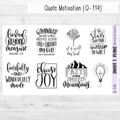 Motivation Quotes Planner Sticker Sheet (Q114 Q115 Q116 Q117 Q118)