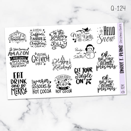 Christmas Quotes Planner Sticker Sheet (Q124)
