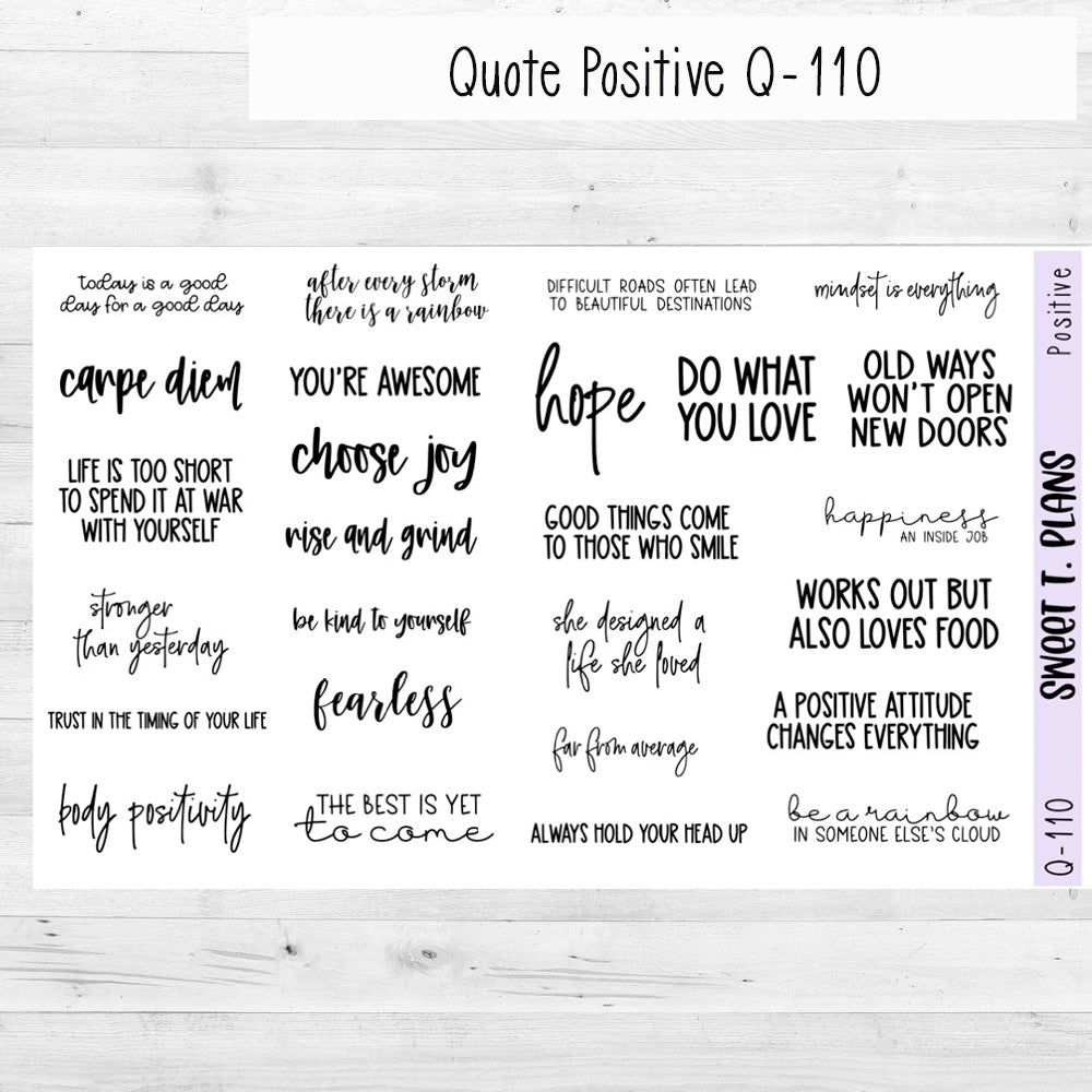 Happy Inspirational and Motivational Printable Sticker Sheet Print