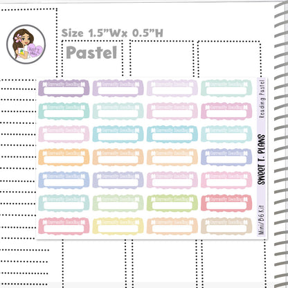 Currently Reading Planner Sticker Sheet