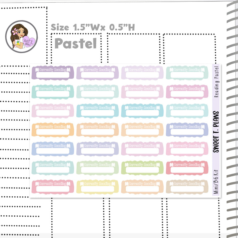 Currently Reading Planner Sticker Sheet