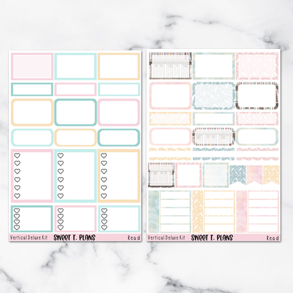 Read Your Heart Out  Weekly Sticker Kit Universal Vertical Planners