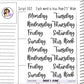 Days of the Week Script Planner Sticker Sheet