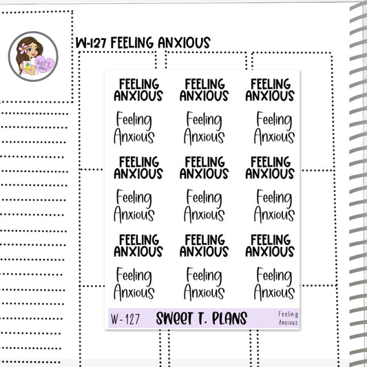 Feeling Anxious Word Planner Sticker Sheet (W127)