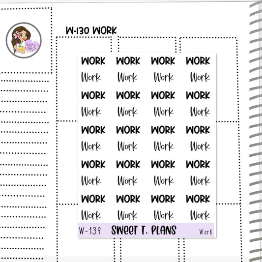 Work Word Planner Sticker Sheet (W139)