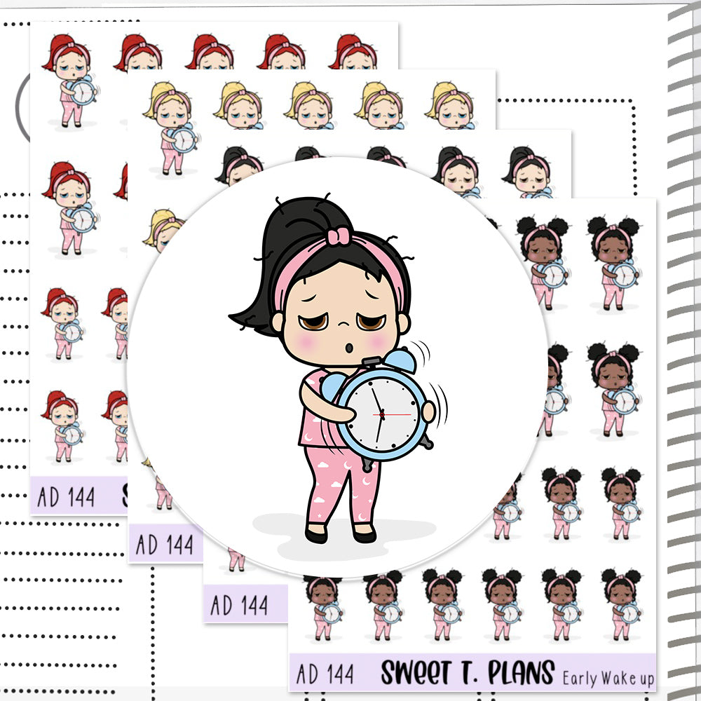 Aleyna Wake Up Early Planner Sticker Sheet (AD144)