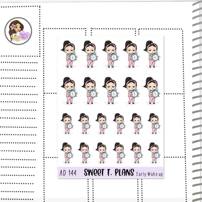 Aleyna Wake Up Early Planner Sticker Sheet (AD144)