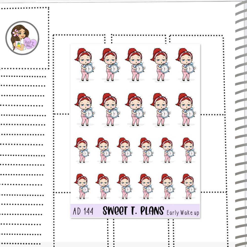 Aleyna Wake Up Early Planner Sticker Sheet (AD144)