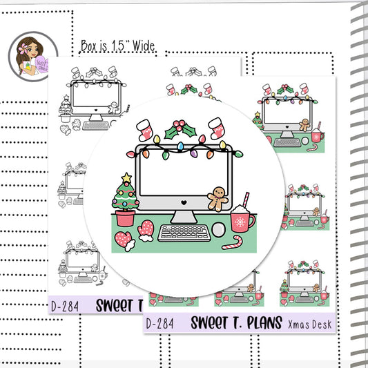 Christmas Desktop Planner Sticker Sheet (D 284)